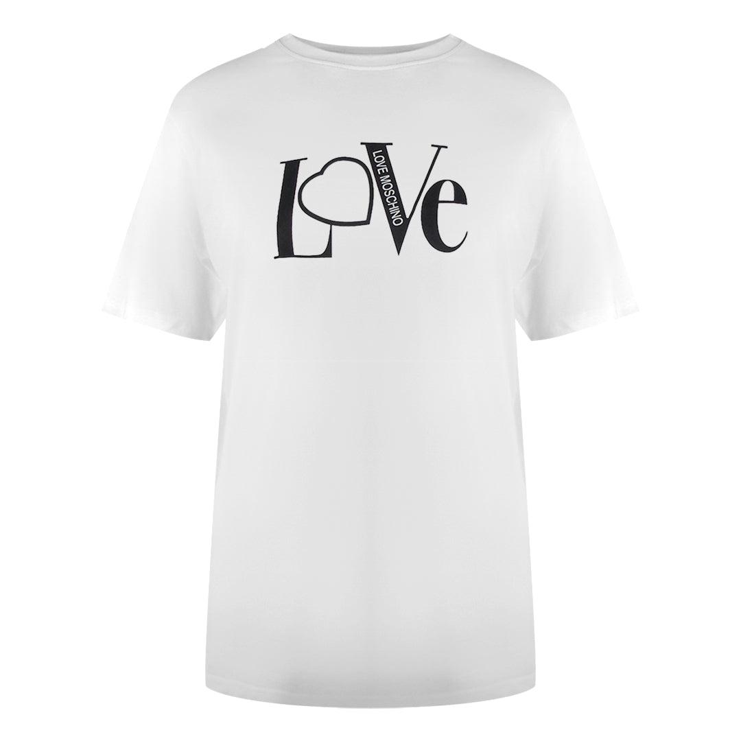Love Moschino Love Logo Wit T-shirt