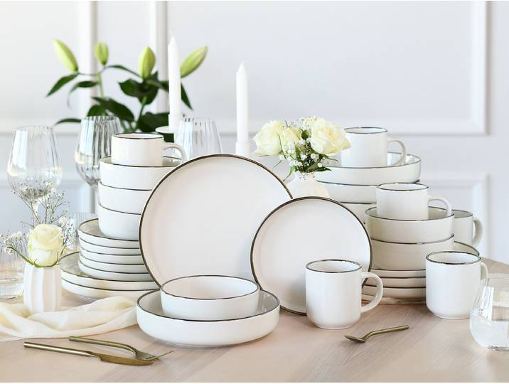 Kombiservice Nordic Festive 30-teilig Beige/Creme