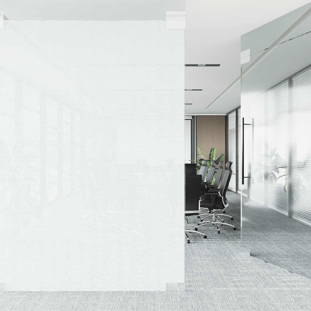 vidaXL Film de fenêtre statique dépoli blanc 90x1000cm PVC