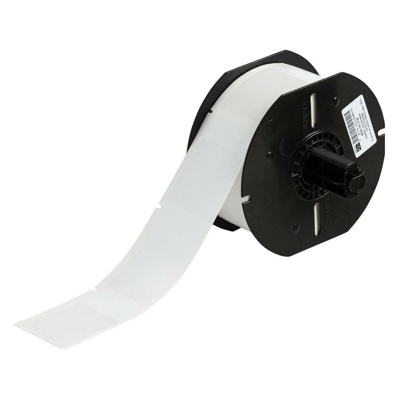 Brady B33-273-427, selbstlaminierendes Vinyl, Weiss/Transparent, matt, 44.45 x 19.05(57.15) mm, per (B33-273-427)