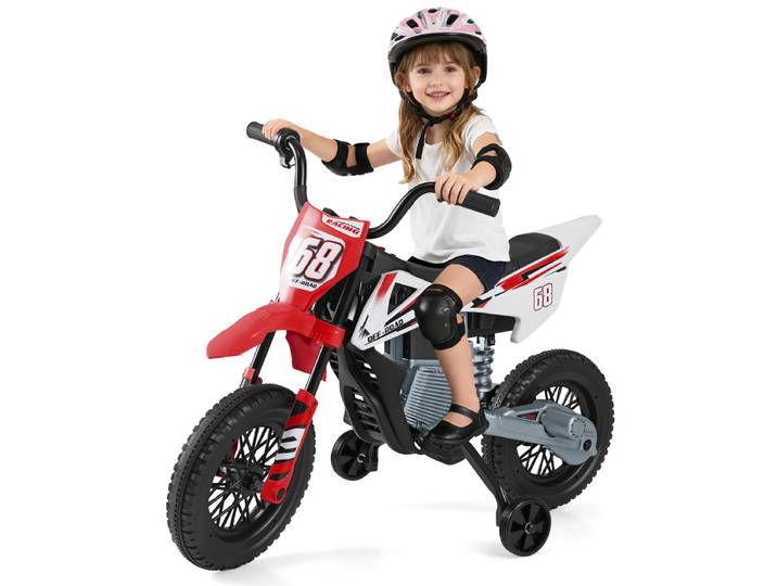 12V Elektrische Motorfiets Voor Kinderen Met Muziek Draadloze Connectiviteit En Bluetooth-functionaliteit-Rood