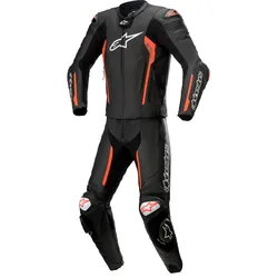 Alpinestars Missile V2, Lederkombi 2tlg. - Schwarz/Neon-Rot - 54