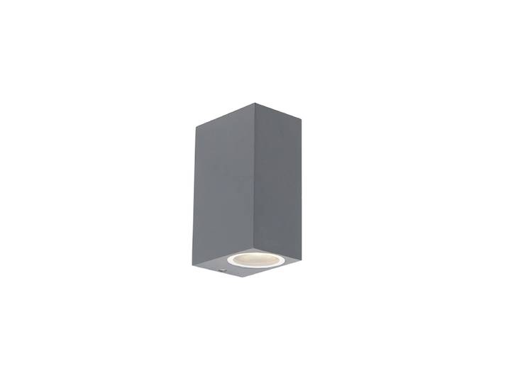 Ensemble de 4 appliques murales gris foncé 2 lumières IP44 -