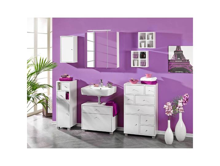 Armoire avec miroir I 80cm Blanc