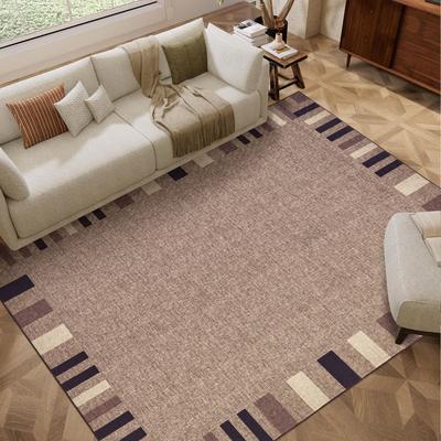 Garvee Modern Geometric Stripes Bordered Area Rug