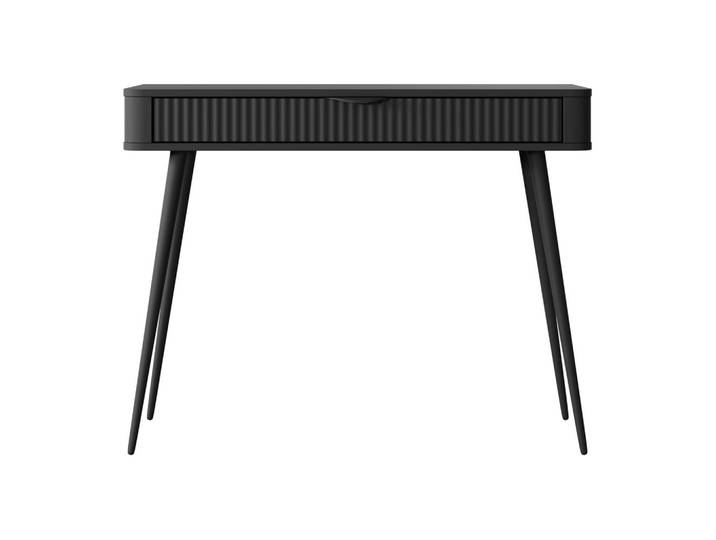 Mirjan24 Schminktisch Lante, Dunkelgrau, Metall, 1 Schubladen, Rechteckig, 101x78x38 cm, Wohnzimmer, Wohnzimmertische, Konsolentische