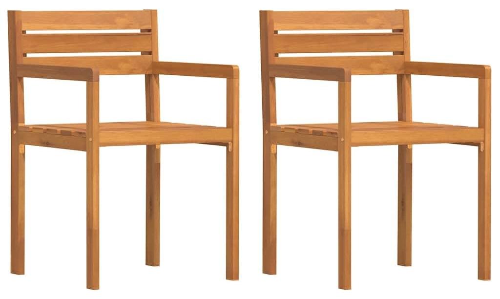 Holz-Gartenstühle, Set aus 2 Stück