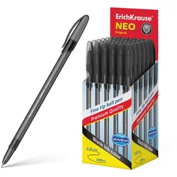 Kugelschreiber 0,26mm 50er Pack Schwarz - Kulis Kulischreiber Stifte Schreibstifte für Schule & Bürobedarf - Neo Original