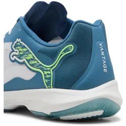 Puma, Unisex, Hallenschuhe, Vantage Nitro (48), Blau, Grün, Weiss