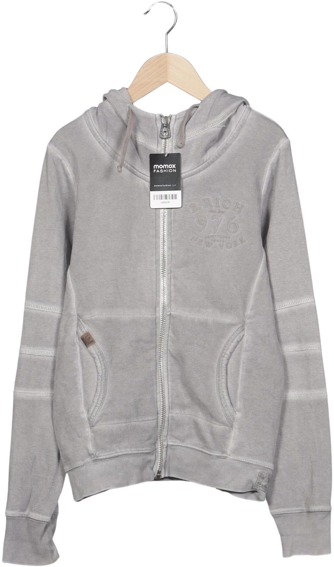 Better Rich Damen Kapuzenpullover, Grau, Gr. M, Synthetik / Baumwolle - Second Hand