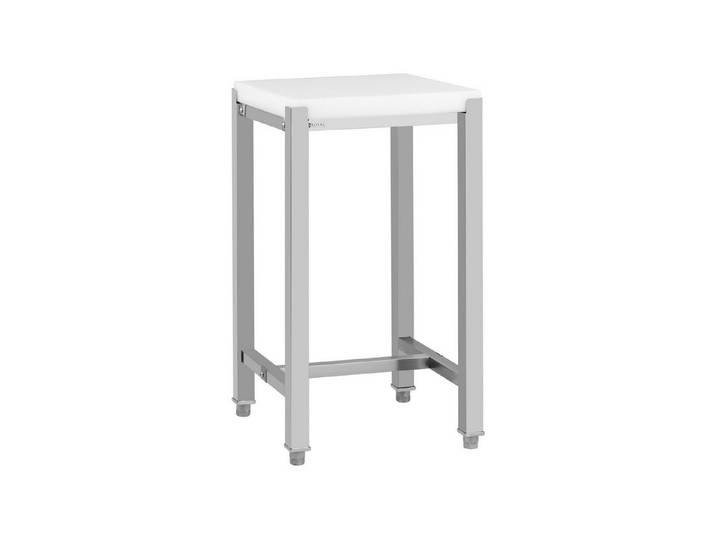 Royal Catering Schneidebrett Metzgerblock 40 x 50 cm Hackklotz Fleischerblock Edelstahl/Kunststoff, Edelstahl, Kunststoff (Polyethylen)
