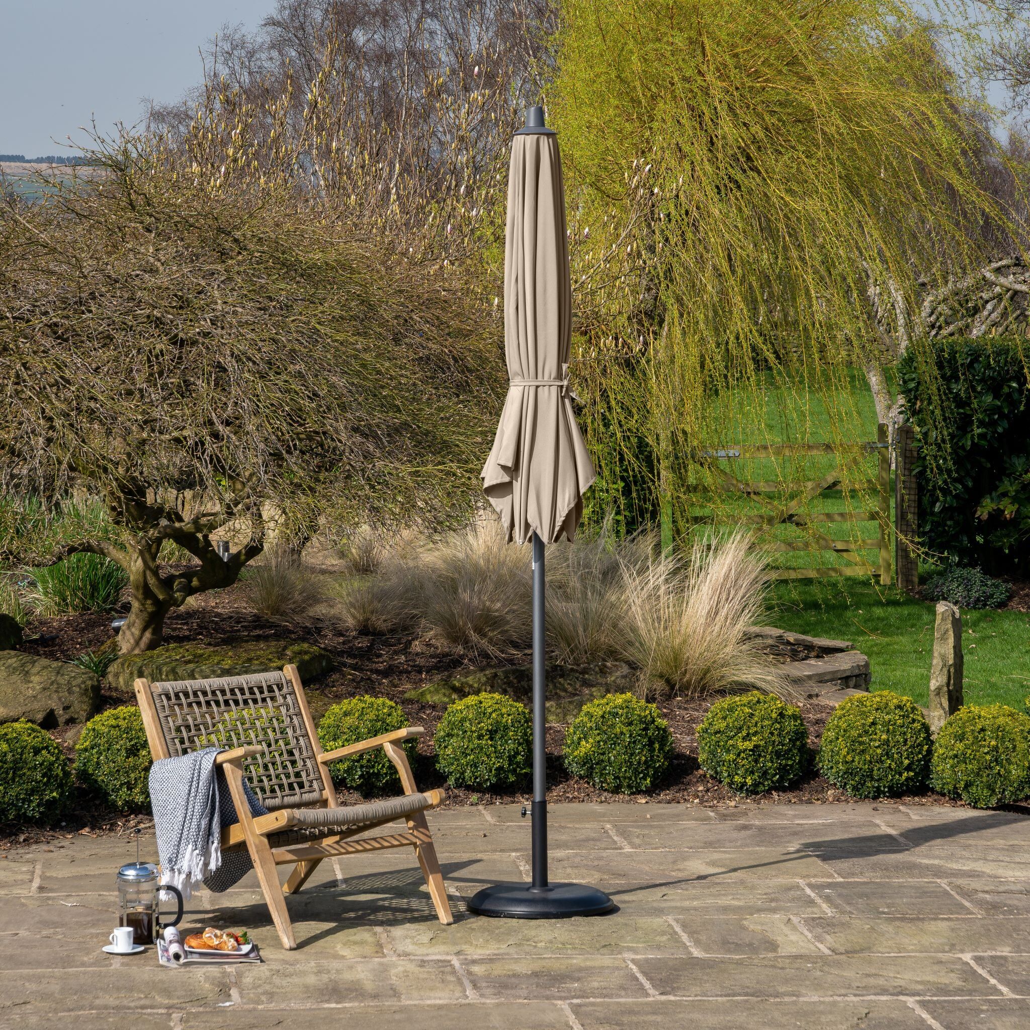 Pacific Lifestyle - Riva 3m Round Taupe Parasol