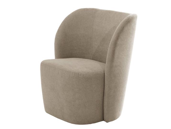 Fauteuil Nadolo Beige/Taupe Microfibre Sole 75 x 78 x 49cm