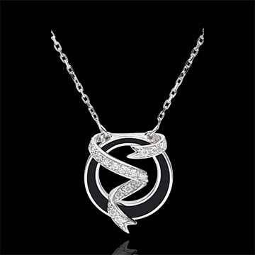 Edenly Collier DÃ¤mmerschein - Sternenstaub - Schwarzer Lack und Diamanten - 18