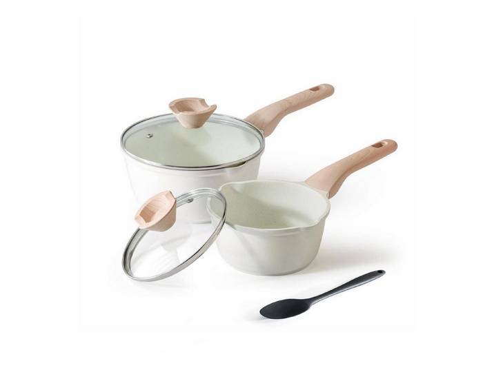 LuxusKollektion Kasserolle Saucenpfannen-Set Creme 16/20cm