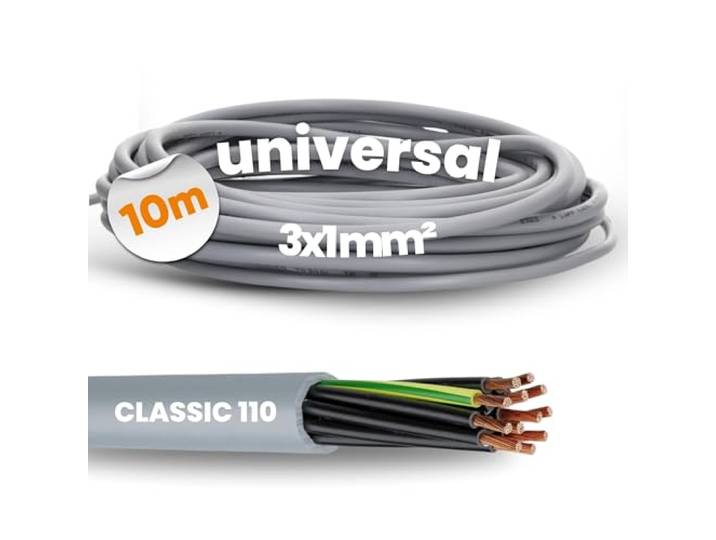 Lapp 1119203 Ölflex Classic 110 Besturingskabel 10m - 3G1.0 mm2 Pvc-Kabel