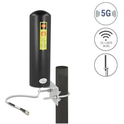 Delock 5G LTE Antenne SMA Stecker 3 - 5 dBi starr omnidirekt (5G), Netzwerkantenne