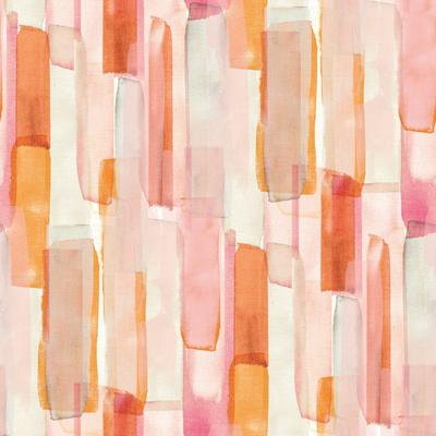 Roommates Mr. Kate Pink Watercolor Glass Peel and Stick Wallpaper