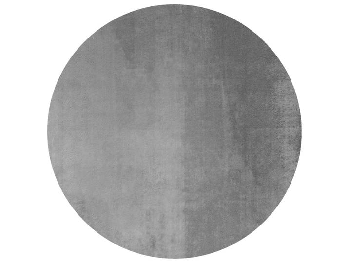 Tapis rond à poils doux lavable argent 200x200cm