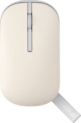 Asus MD100 Maus, beige Maus Kabellos Optisch 3 Tasten