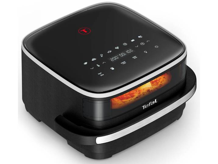 Tefal Heißluftfritteuse Easy Fry XL Surface mit Pizzabackfunktion, kompaktes Design, 2200 W, Extra-Crisp-Technologie, spart Zeit und Energie, Sichtfenster, FW4018