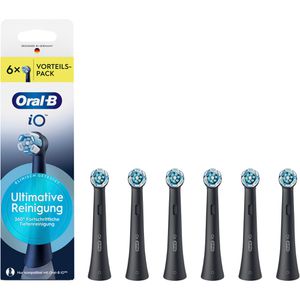 Oral-B Aufsteckbürsten iO Ultimative Reinigung, schwarz, 6 Stück