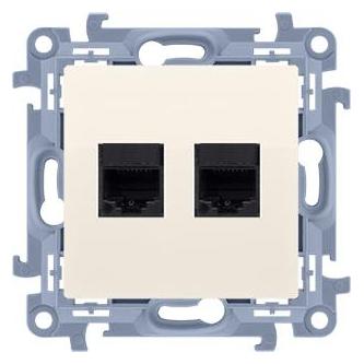 Kontakt Ansprechpartner Simon Steckdosenrechner Simon 10 zwei RJ45 Kat. 5e Sahne (C52.01/41) (UTP, CAT5e) (C52.01/41)