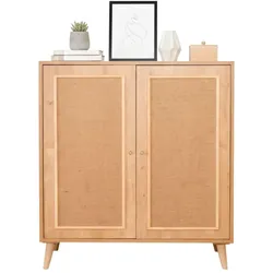 Dmora Kommode Dpilegg, Wohnzimmerbuffet, Wohnzimmer-Sideboard, Moderne Küchen-Speisekammer, 90x40h110 cm, Eiche