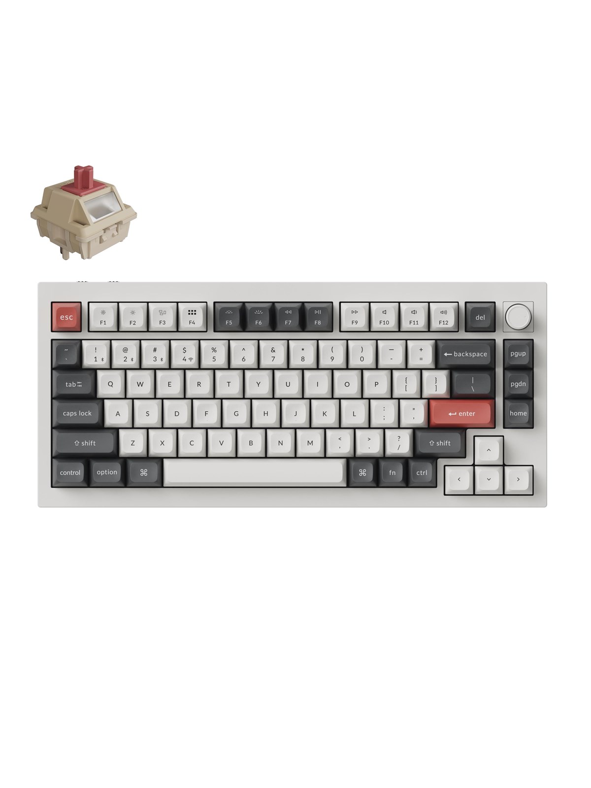 Keychron Q1 Ultra 75% 8K Wireless Tri-Mode - Gaming Tastatur - 75% - Englisch (US) - Weiss