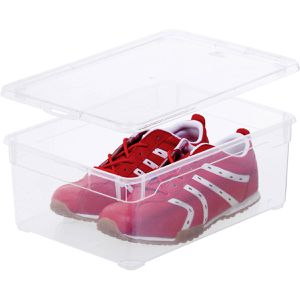 Rotho Aufbewahrungsbox Clearbox Men Shoe, 10L, mit Deckel, Kunststoff, 26 x 36 x 14cm