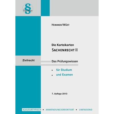 Karteikarten - Sachenrecht II, Sonstige von Karl-Edmund Hemmer,Achim Wüst, Hemmer/Wüst
