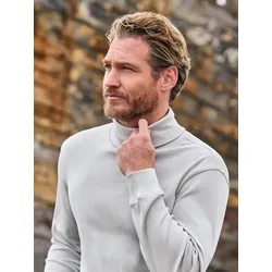 engbers Herren Langarmshirt mit Rollkragen Grau regular uni Rollkragen - 3XL