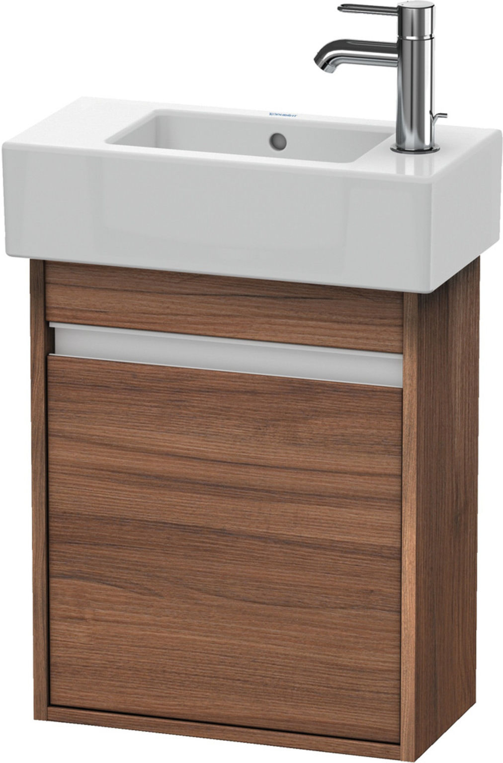 Duravit Waschtischunterschrank Ketho 45x22,5x55cm, wandhängend, T li, Nussb natur (KT6629L7979)