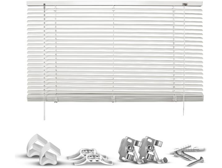 Jalousie GOOD LIFE Matti Gr. 30, grau (hellgrau, hellgrau, weiß), B:95cm H:220cm, Jalousien, Jalousie, Klemmfix-Jalousie aus Aluminium