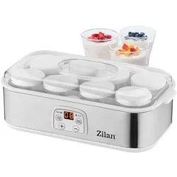 Zilan Joghurt Maker Joghurtbereiter 1.44 Liter 8 Glasflaschen á 180 ml Digitales Display