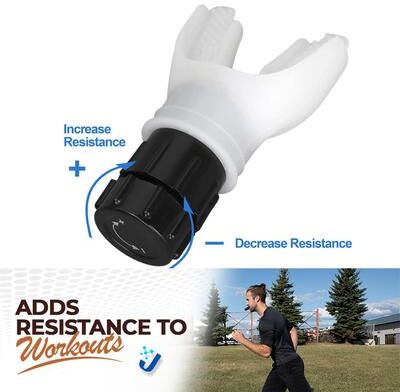 Healfit Counter Breathing Trainer Lung Flexer Fitness Tool Durable Exerciser That Increases Lung Capacity white