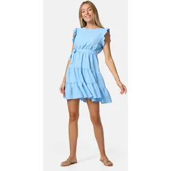 PM SELECTED Damen Minikleid Sommerkleid Midi Kleid mit Rüschen in Einheitsgröße PM27
