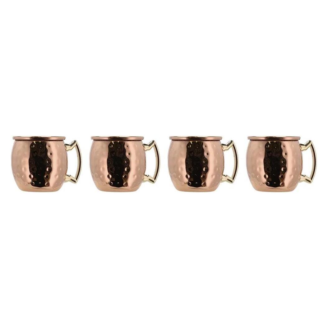 Lyngby 8 cl - Kobber/stål (0.80 dl, 4x) (24692)