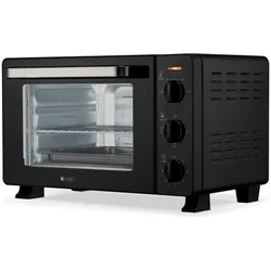 NABO Miniofen BM1600 schwarz/edelstahl, Kleinbackofen, Schwarz