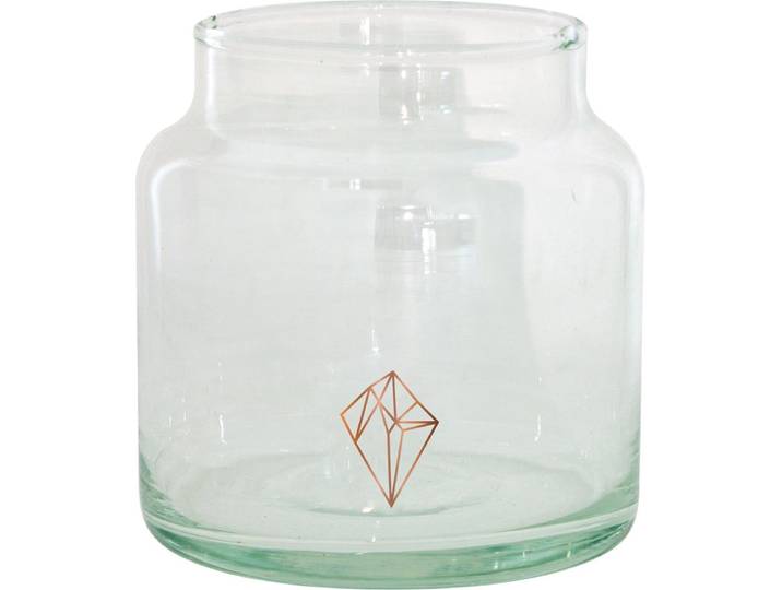 TAK Design Vaas Diamonds S - Handgemaakt - Glas - Ø10 x 11 cm - Koper