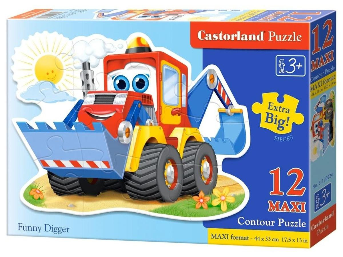 Castorland Puzzel Funny Digger, 12 stukjes, maxi formaat