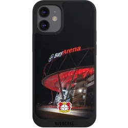 Nivocase Handyhülle für Apple iPhone 12 mini Hülle NIVOpure Case Schwarz Bayer 04 Leverkusen Offizielles (Apple iPhone 12 mini), Smartphone Hülle, Schwarz