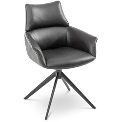 2er-Set [de]sign & more Stuhl Clara Leder Schwarz