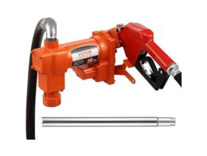 VEVOR Pompe Transfert Carburant 12 V CC 60,5 L/min 1/4 CV, Pompe d'Extraction Essence avec Buse Arrêt Automatique, Long Tuyau, pour Mélange d'Essence, Diesel, Kérosène, Éthanol, Méthanol, Biodiesel