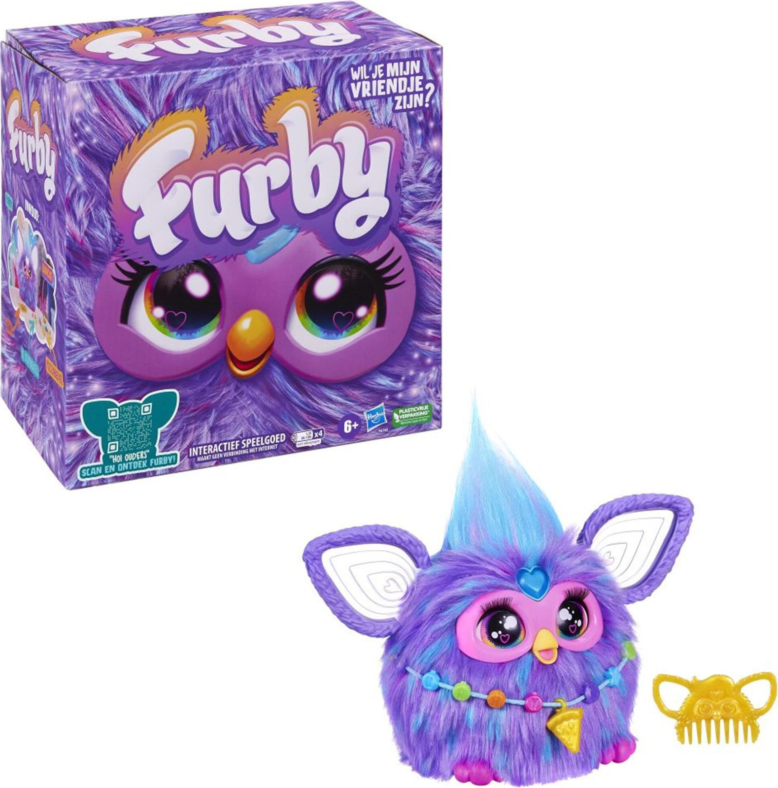 Hasbro Furby interactief speelgoed paars voor kinderen vanaf 6 jaar