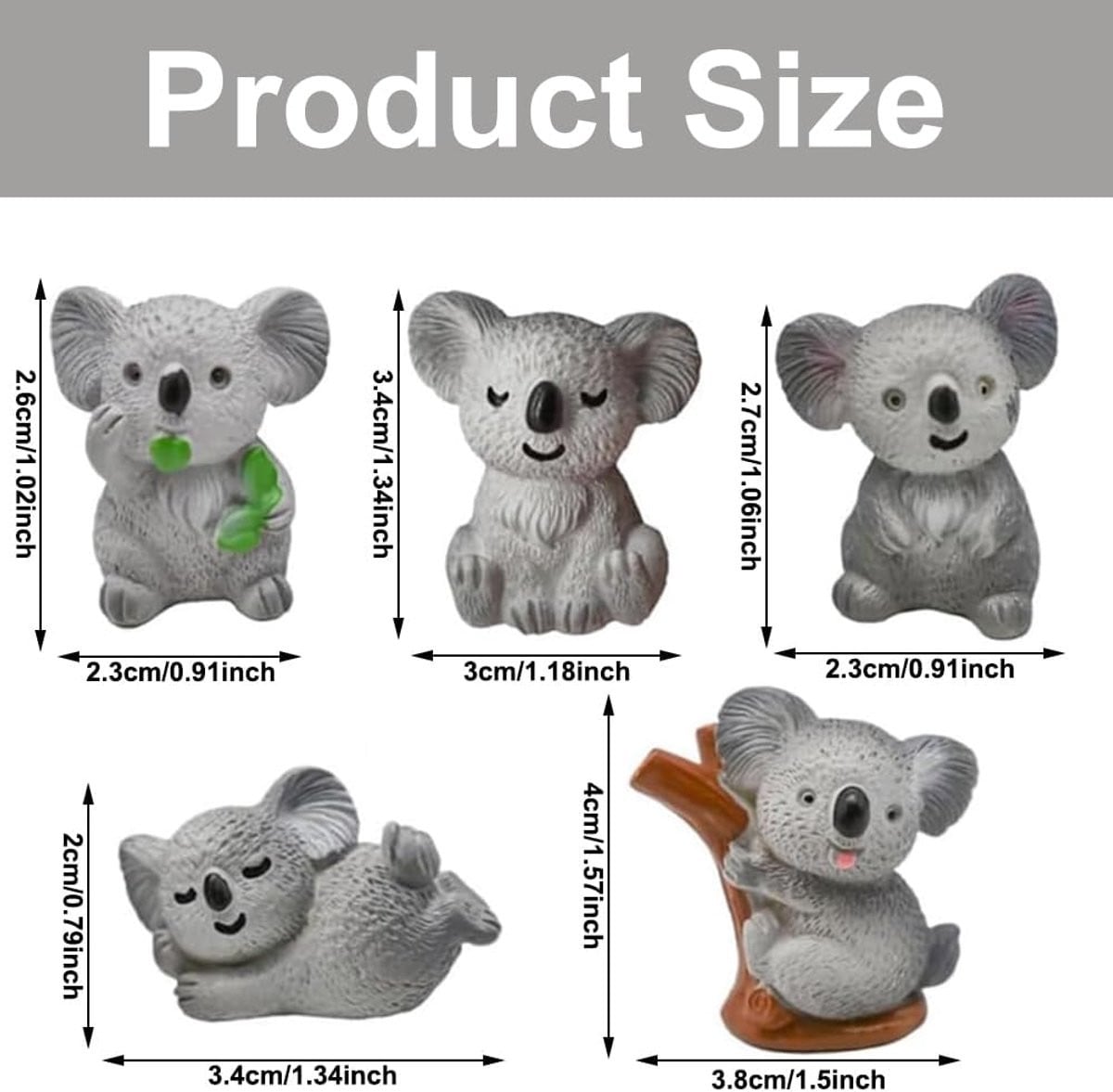 Cute Koala Figurine Ornaments - Mini Resin Koala Decoratie voor Tuin en Micro Landschap