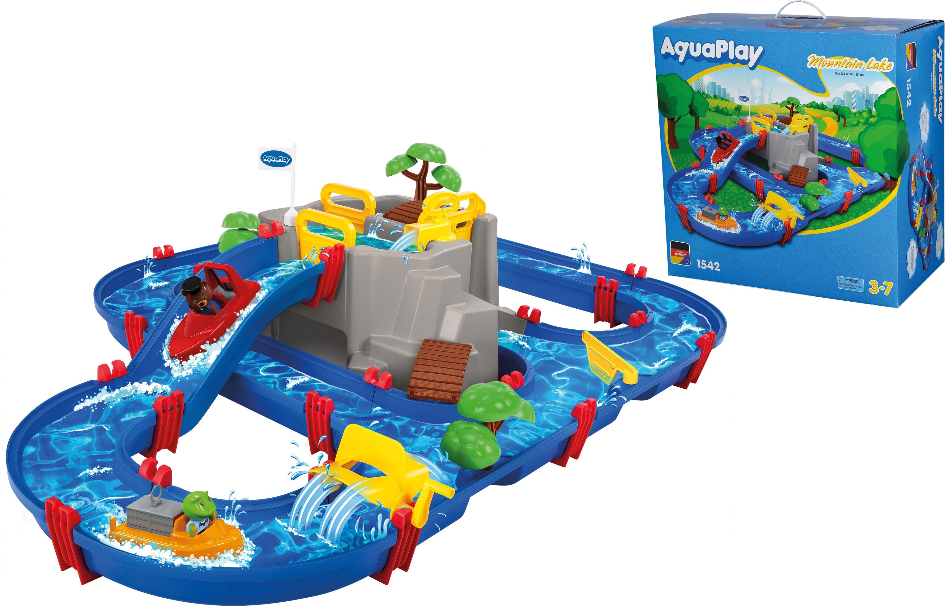 Wasserbahn AQUAPLAY "AquaPlay MountainLake", bunt, Wasserbahnen, Kinder, B/H/L: 88cm x 35cm x 126cm, Kunststoff, Wasserbahn, Made in Germany, B:88cm H:35cm L:126cm