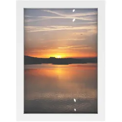 Intirilife schöner Rahmen für Poster und Bilder in Weiß - Größe 32.5 x 23.8 cm - Elegante Dekoration Edel Posterrahmen Bilderrahmen