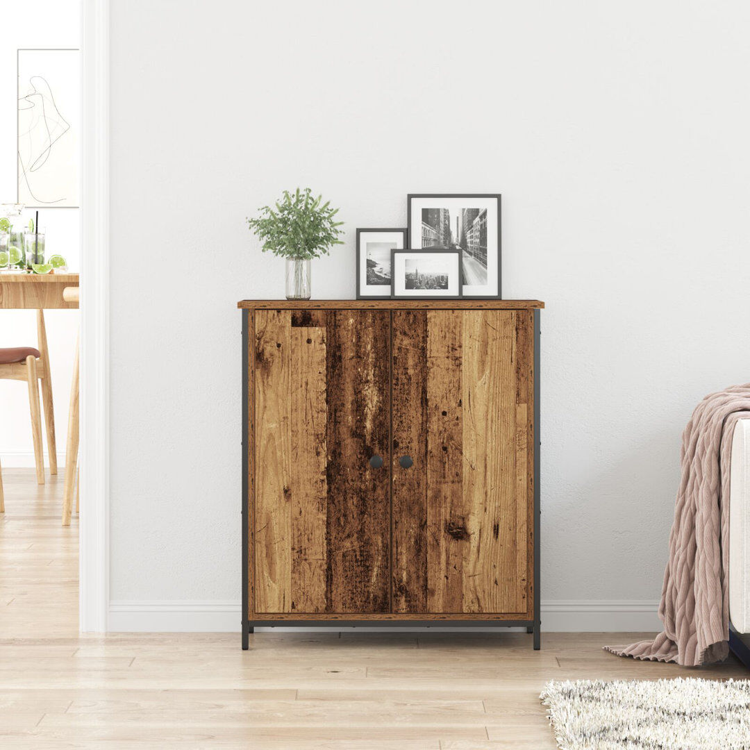 Lily Manor 70cm Sideboard Old Wood 80cm H X 70cm W X 30cm D
