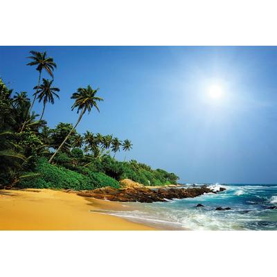 Fototapete PAPERMOON "Sri Lanka Tropical Beach", bunt, B:3m L:2,23m, Vlies, Tapeten